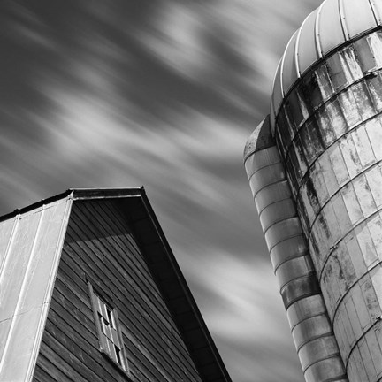 Framed Barn and Silo Print