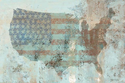 Framed Vintage USA Map Print