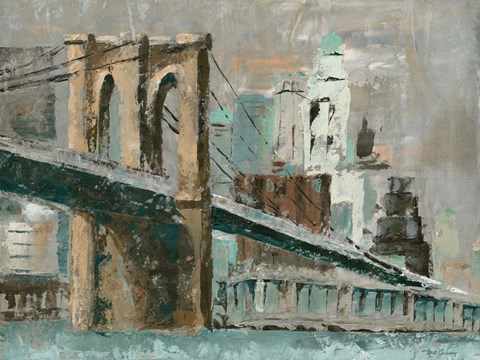 Framed Brooklyn Bridge Cityscape Print