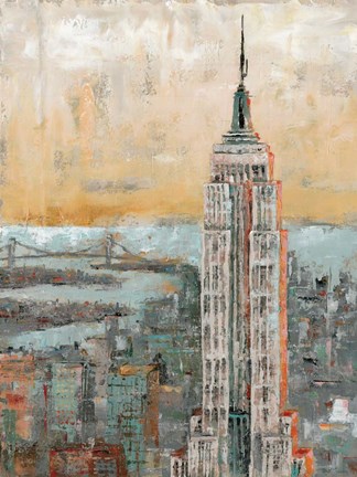 Framed Empire State Building Abstract Print
