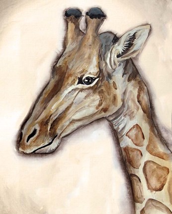 Framed Giraffe Portrait Print