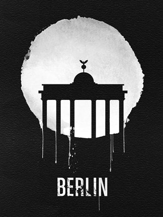 Framed Berlin Landmark Black Print