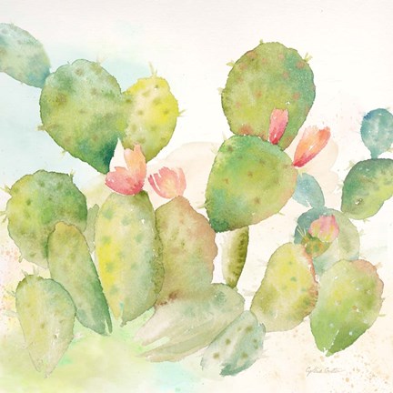 Framed Cactus Garden I Print