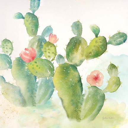 Framed Cactus Garden III Print
