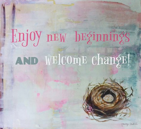 Framed Enjoy New Beginnings Print