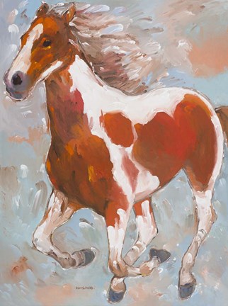 Framed Painted Horse Print