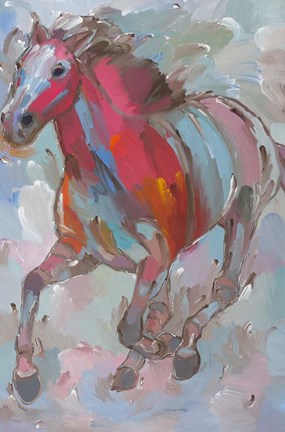 Framed Red Runner Print