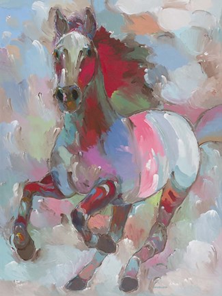 Framed Fiery Stallion Print