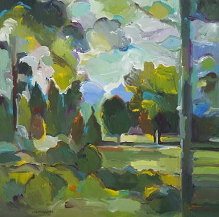 Framed Valley of Green Print