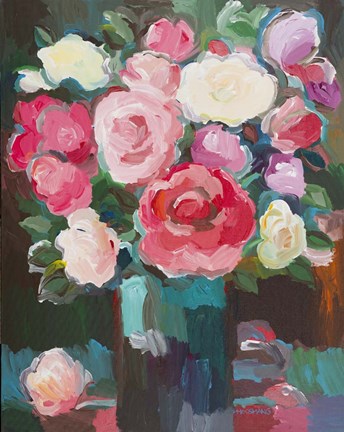 Framed Rose Garden Print