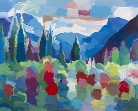 Framed Petals and Peaks Print