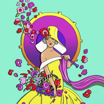 Framed Pop Art Deco Lady 217 Print