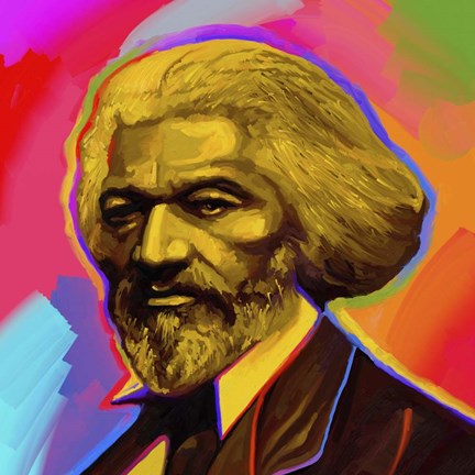 Framed Pop Art Fredrick Douglas Print