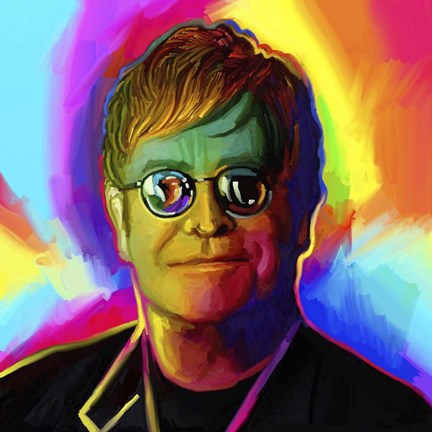 Framed Elton John Pop Art Print
