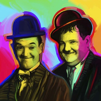Framed Laurel Hardy Pop Art Print