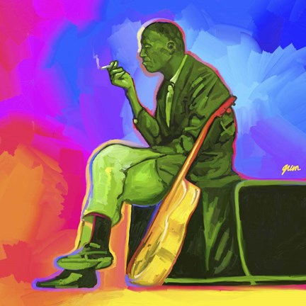 Framed Skip James Pop Art Print