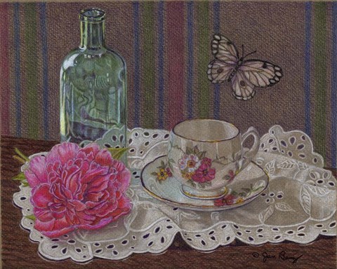 Framed Blue Bottle Print