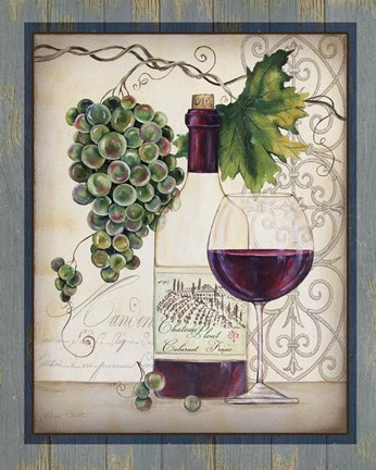 Framed Chateau Plout Wine-D Print