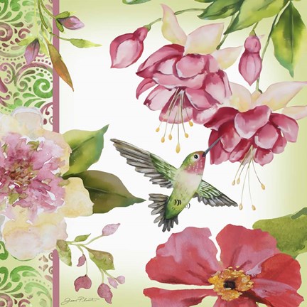 Framed Garden Party I Print