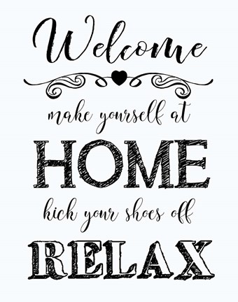 Framed Welcome Home - White Print