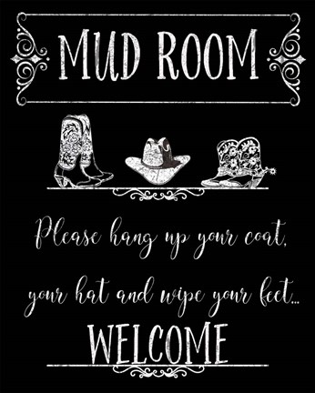 Framed Mud Room-D Print