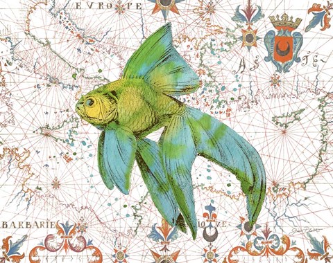 Framed Nautical Treasures-E Print