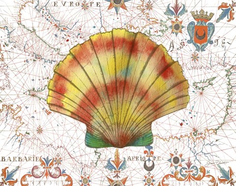 Framed Nautical Treasures-F Print