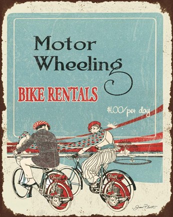 Framed Bike Rentals Print