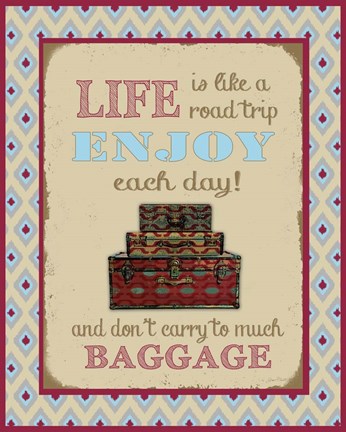 Framed Life Bicycle Message 2 Print