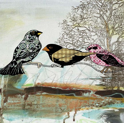 Framed Birds Of Fire Lake  -  B Print