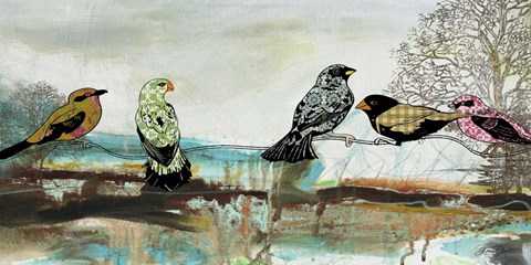 Framed Birds Of Fire Lake Print