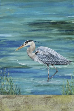 Framed Great Blue - Heron - 1 Print