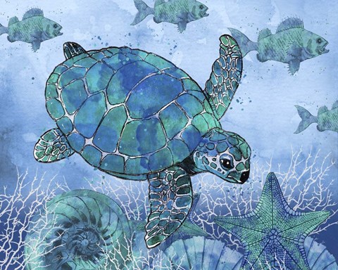 Framed Ocean Blues - C Print