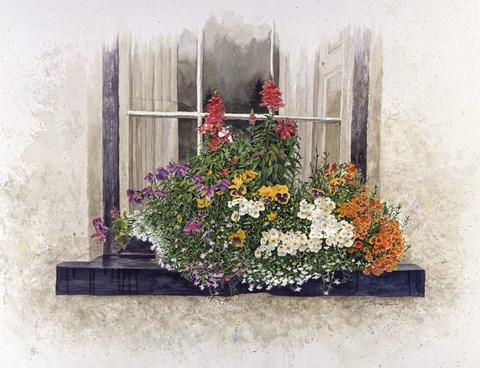 Framed Floral Mist Print