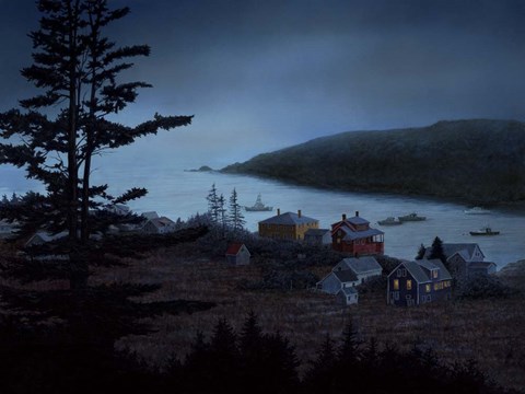 Framed Last Light Over Monhegan Print