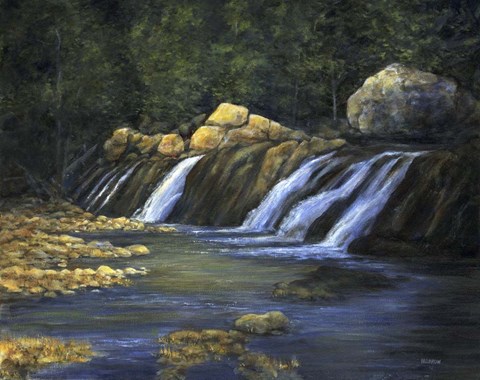 Framed Light on the Rocks Print