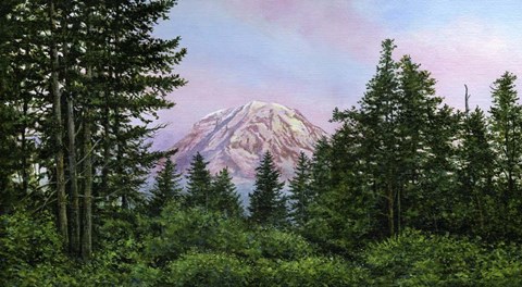 Framed Pink Mountain Print