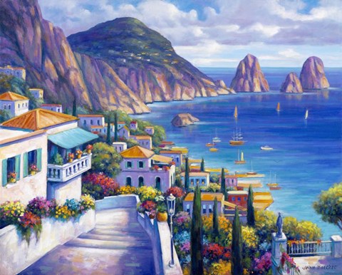 Framed View of the Ocean Print