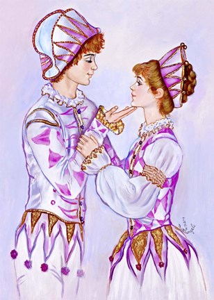 Framed Harlequin's Gentle Touch Print