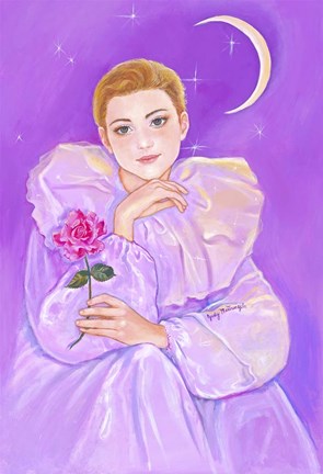 Framed Pierrot's Rose Print