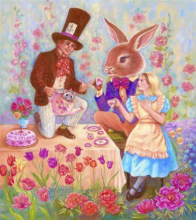 Framed Mad Hatters Tea Party Print
