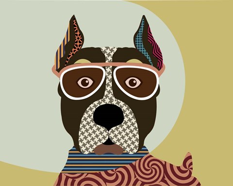 Framed American Staffordshire Terrier Print