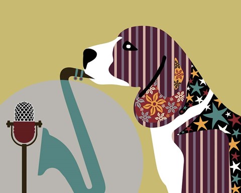 Framed Beagle Dog II Print