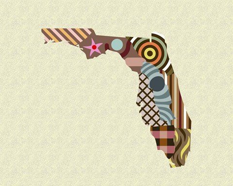 Framed Florida State Map Print