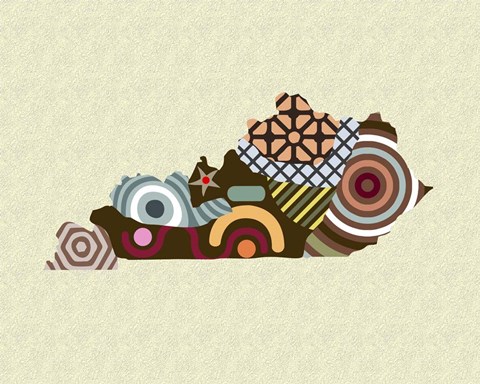 Framed Kentucky State Map Print