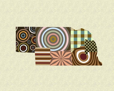 Framed Nebraska State Map Print