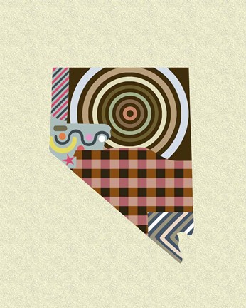 Framed Nevada State Map Print