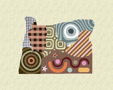 Framed Oregon State Map Print