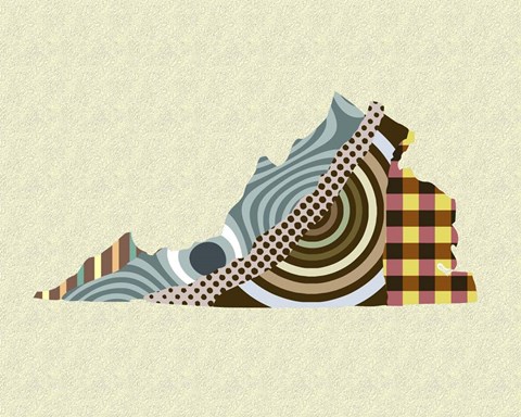 Framed Virginia State Map Print