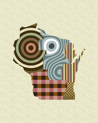 Framed Wisconsin State Map Print